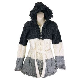 Winay Arts Ecuador wool blend cardigan sweater s/m